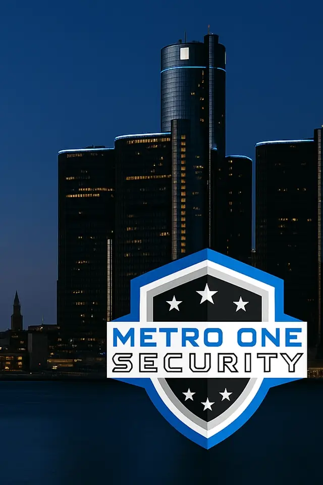 Metro One security at warehouse entrance